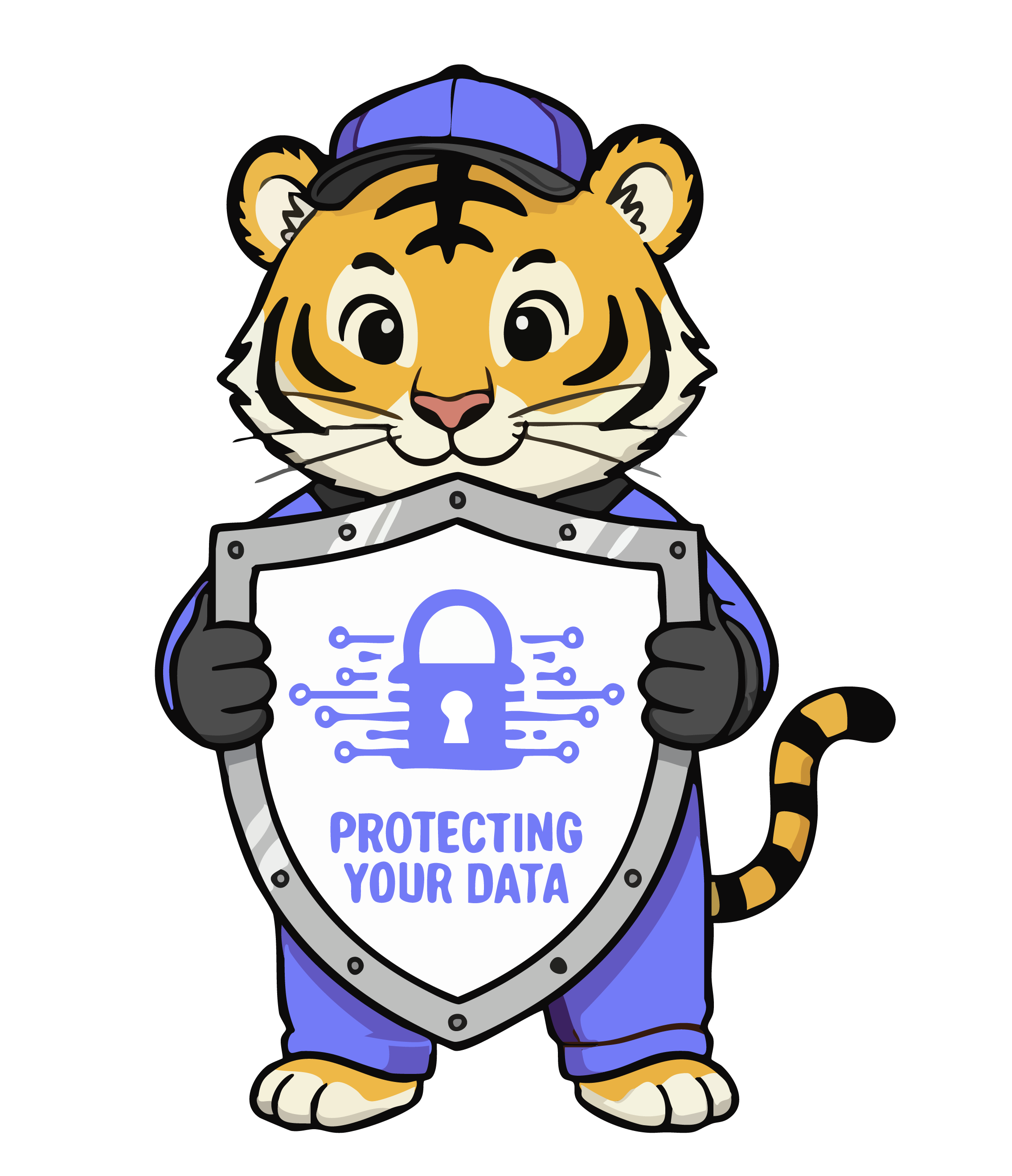 Tiger with shield for protection